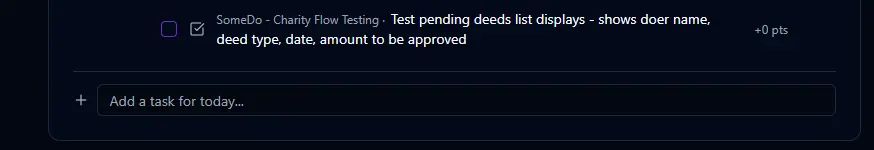 Quick inline task add from the BitHustle dashboard